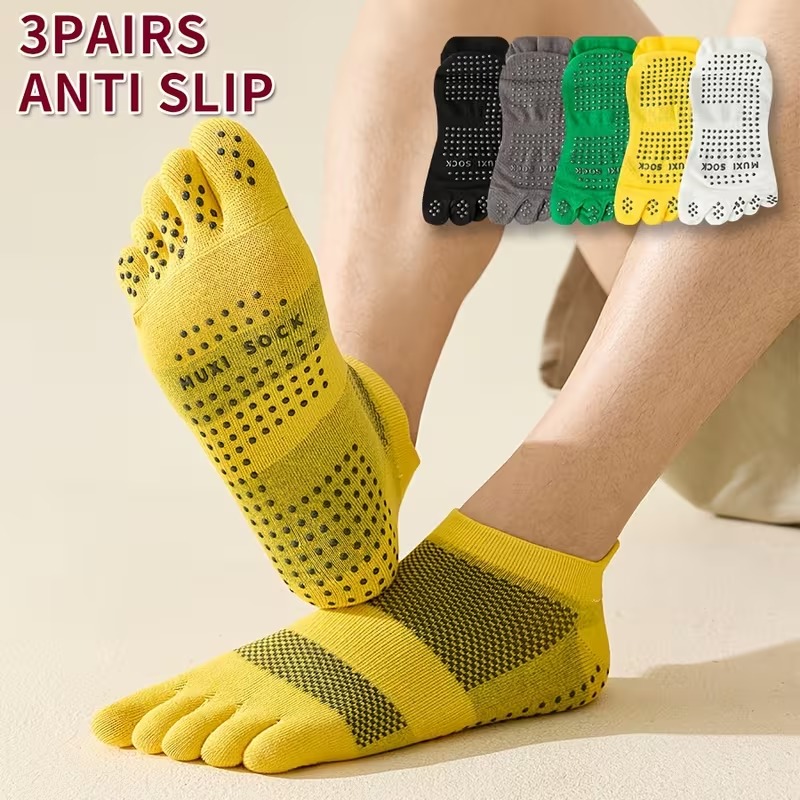 Men's 3-Pair Toe Socks Anti-Sl - Sports Grip recension och pris