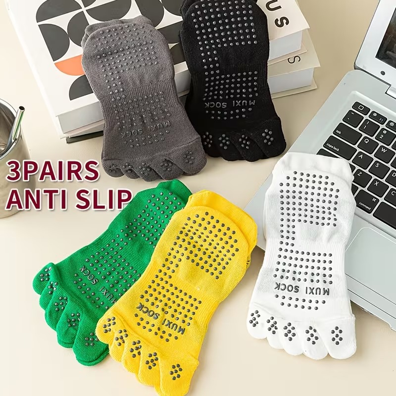 Men's 3-Pair Toe Socks Anti-Sl - Sports Grip recension och pris