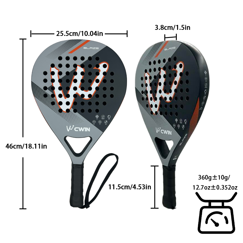 CWIN BLAZE Padel Racket 3K Wov - Badminton Racket Carbon recension och pris