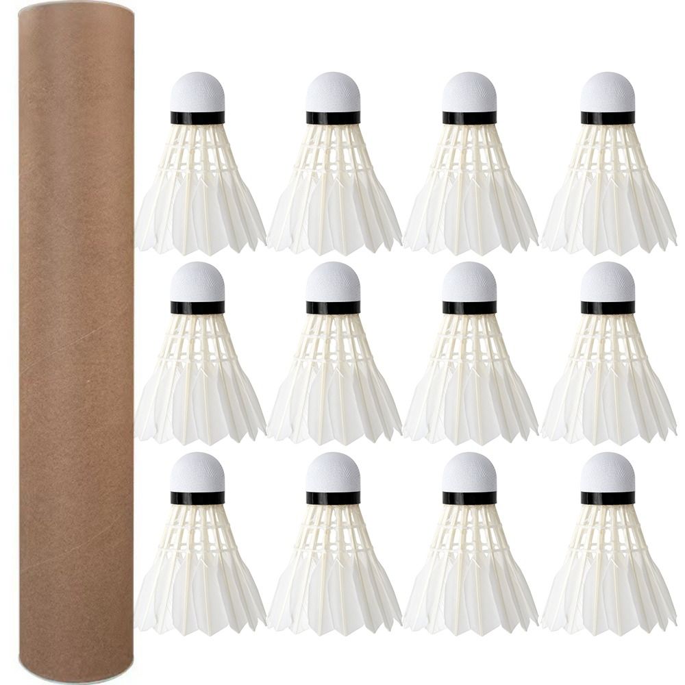 3/6/12Pcs New White Badminton  - Feather Shuttlecock recension och pris