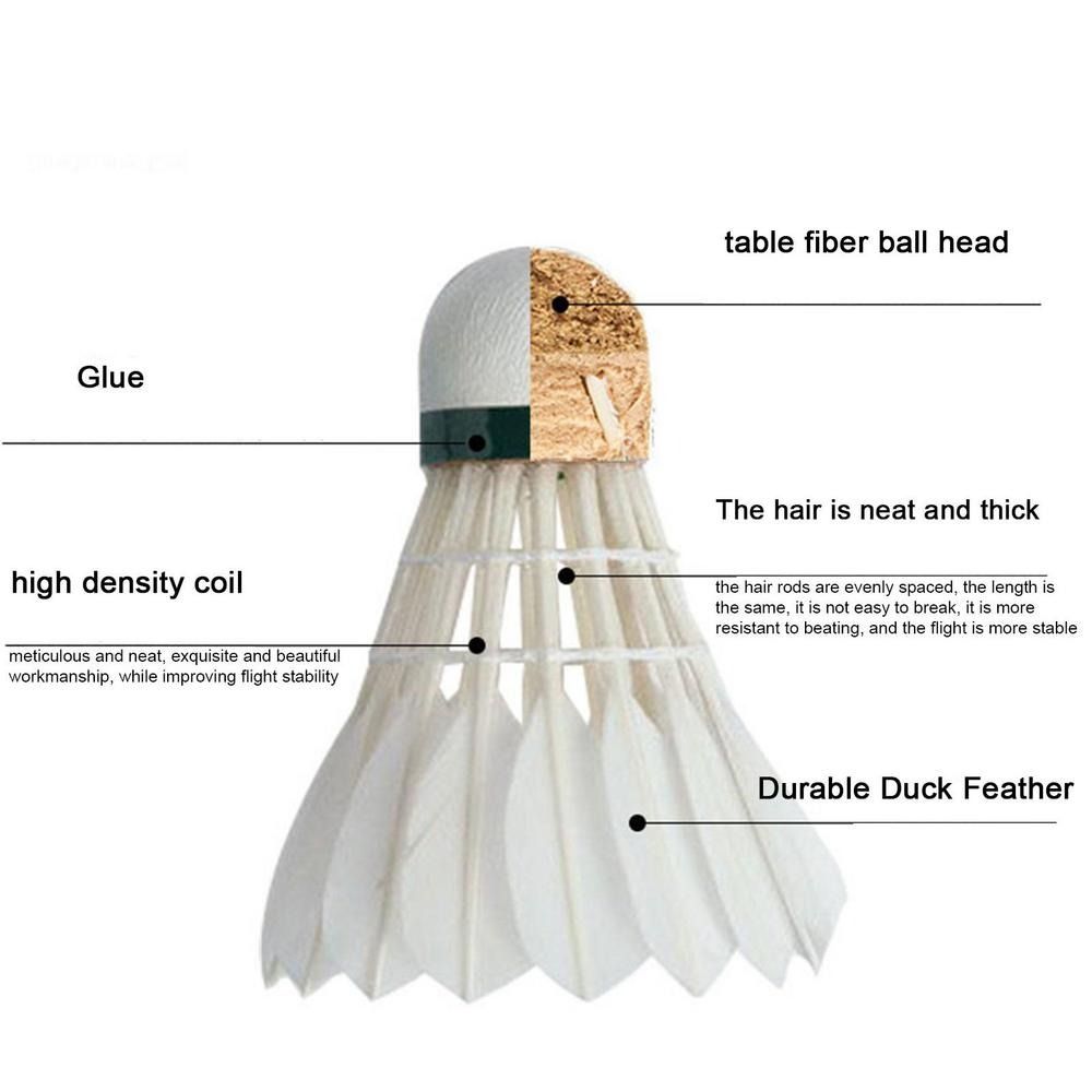3/6/12Pcs New White Badminton  - Feather Shuttlecock recension och pris